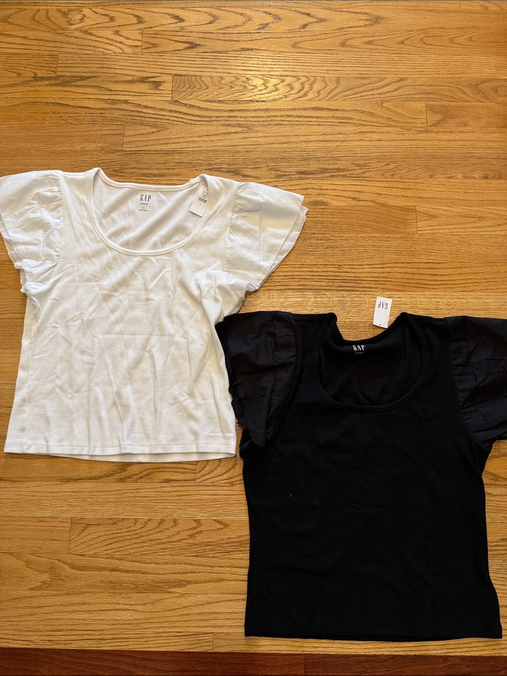 GAP Puff Sleeve Tee Duo - White & Black